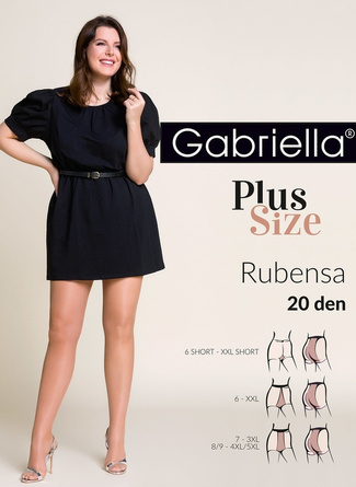 RUBENSA Plus Size 161 Rajstopy dla puszystych 20 den 6-7