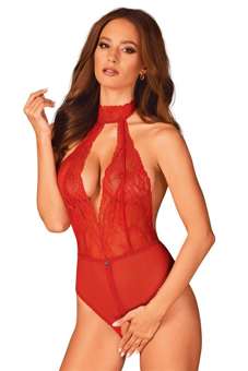 Body Obsessive Dagmarie Teddy XS-L czerwony