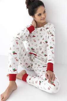 Christmas SAMANTHA Piżama damska dł/r z bawełny S-XL