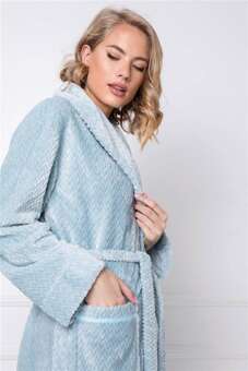 EMILY BATHROBE Szlafrok w jodełkę  2XL