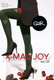 X-MAS JOY wz 01 Rajstopy wzorzyste 50 den 2-4