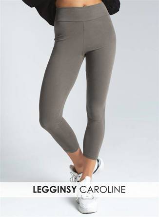 48103 CAROLINE Legginsy bawełniane S-XL graphite