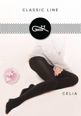 CELIA Rajstopy damskie bawelniane 2-4 blue jeans