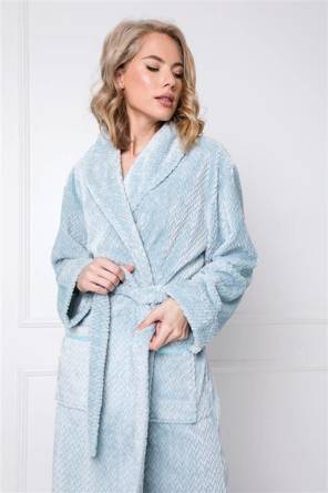 EMILY BATHROBE Szlafrok w jodełkę  2XL