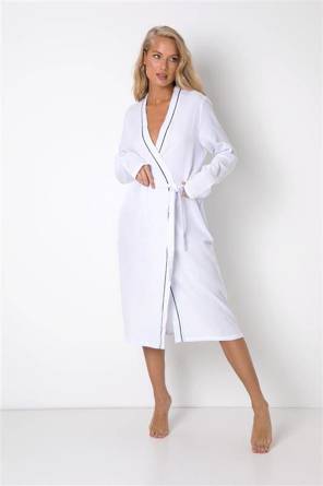 MIRIAM BATHROBE Szlafrok długi z bawełny XS-S