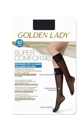 Podkolanówki Golden Lady Super Comfort 40 denglace/odc.beżowego