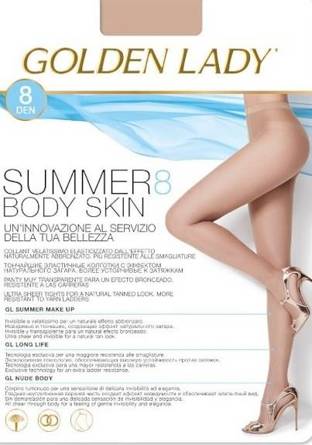 SUMMER BODY SKIN Rajstopy 8 den efekt opalenizny 5-XL